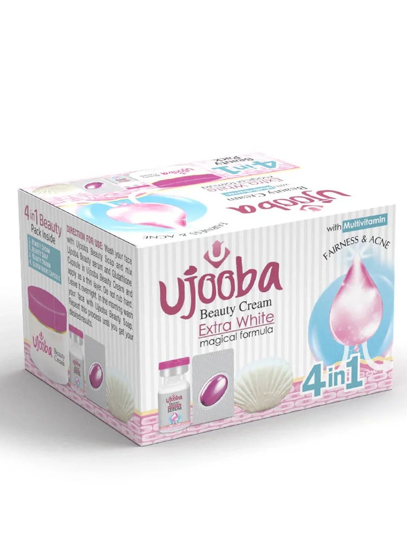 Ujooba Ujooba 4 in 1 Beauty Cream With Multivitamins Pack - Extra White Magical Formula for Fairness & Acne - Image 2