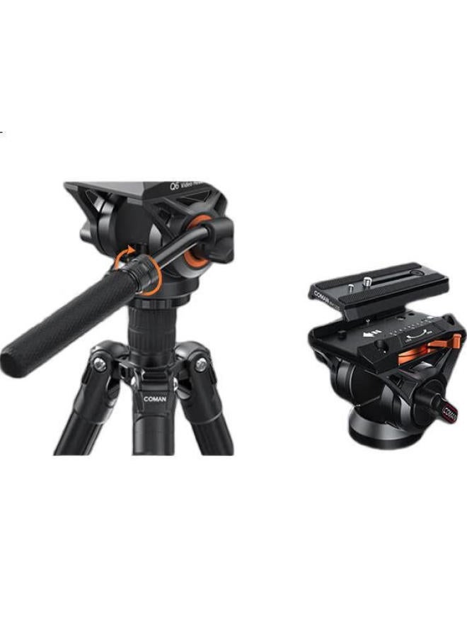 COMAN Q6 Hydraulic Pan Tilt Camera Tripod Professional Photography Video Portable Tripod Dslr Mobile Stable Support Compatible With Manfrotto/Dji Stabilizer Damping Pan Tilt - Image 3