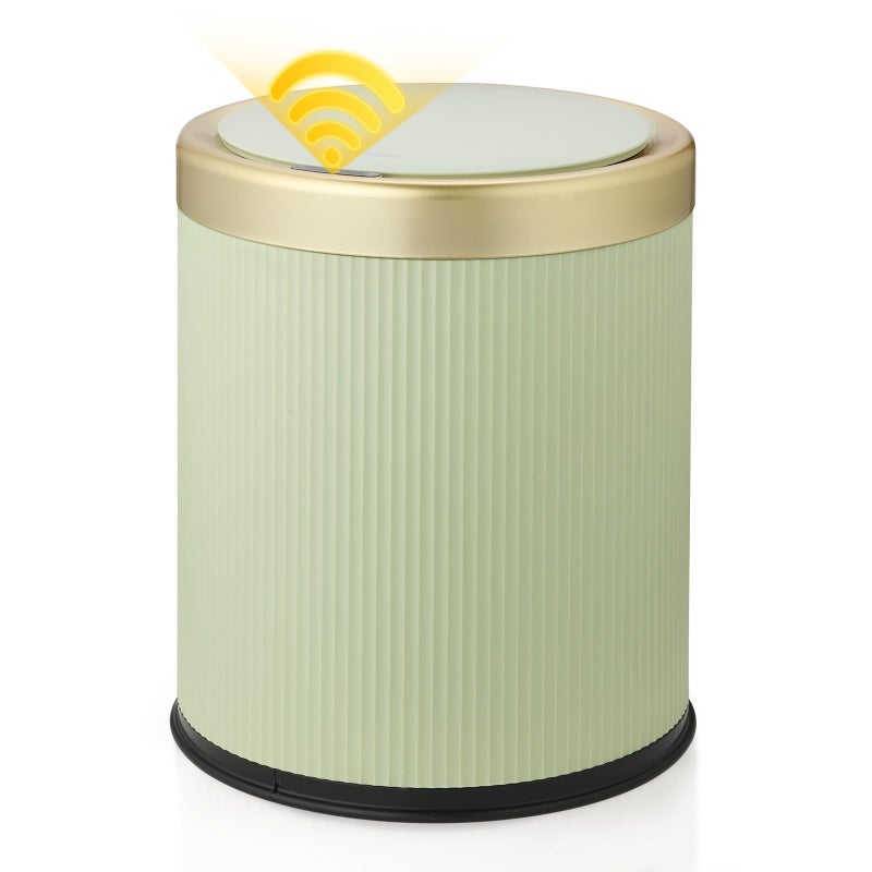onlcuk Smart Touchless Bathroom Trash Can 28 Gallon Automatic Motion Sensor Rubbish Can with Lid Electric Small Garbage Bin for Kitchen Office Toilet Bedroom Green - Image 2
