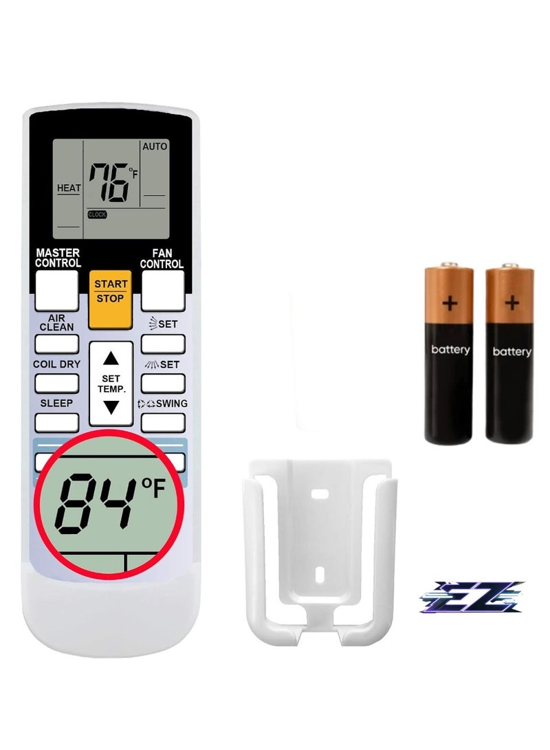 ELTRAZONE Replacement Remote Control for Fujitsu Air Conditioners AR-RAH2U, AR-RAH1U, AR-RAE2U, AR-RAE1U, AR-RY3, AR-RY4, AR-RY5, AR-RY6, AR-RY7, AR-RY10, AR-RY11, AR-RY12, AR-RY14, AR-RY15, AR-RY16, AR-RY17, AR-RY19 with Battery - Image 1
