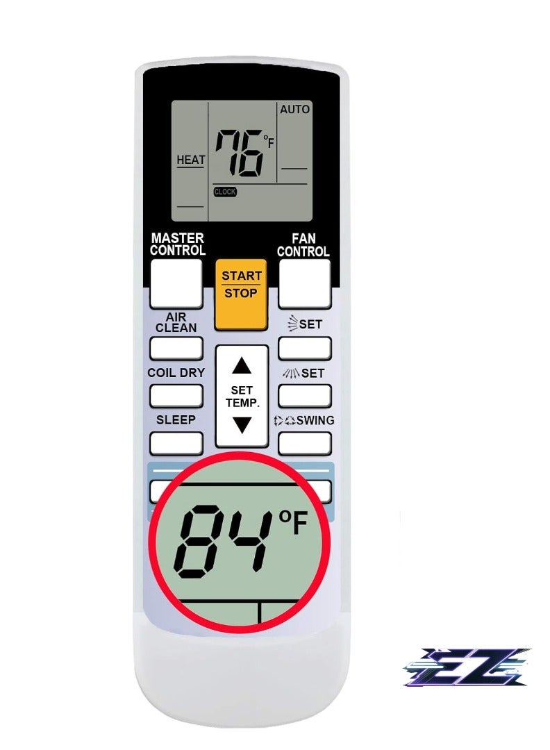 ELTRAZONE Replacement Remote Control for Fujitsu Air Conditioners AR-RAH2U, AR-RAH1U, AR-RAE2U, AR-RAE1U, AR-RY3, AR-RY4, AR-RY5, AR-RY6, AR-RY7, AR-RY10, AR-RY11, AR-RY12, AR-RY14, AR-RY15, AR-RY16, AR-RY17, AR-RY19 with Battery - Image 2