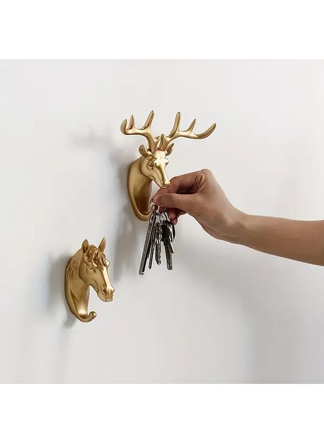 Black Giraffe Head Hook Strong Adhesive Wall Decor No Drill Rust Proof - Image 5