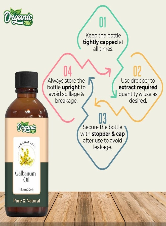 ORGANIC ZING زيت غالبانوم العضوي (تيترا بليورا تيترا بتيرا) | زيت عطري نقي وطبيعي للعناية بالبشرة، والروائح العطرية، وأجهزة التبخير - 30 مل / 1.01 أونصة سائلة - Image 4