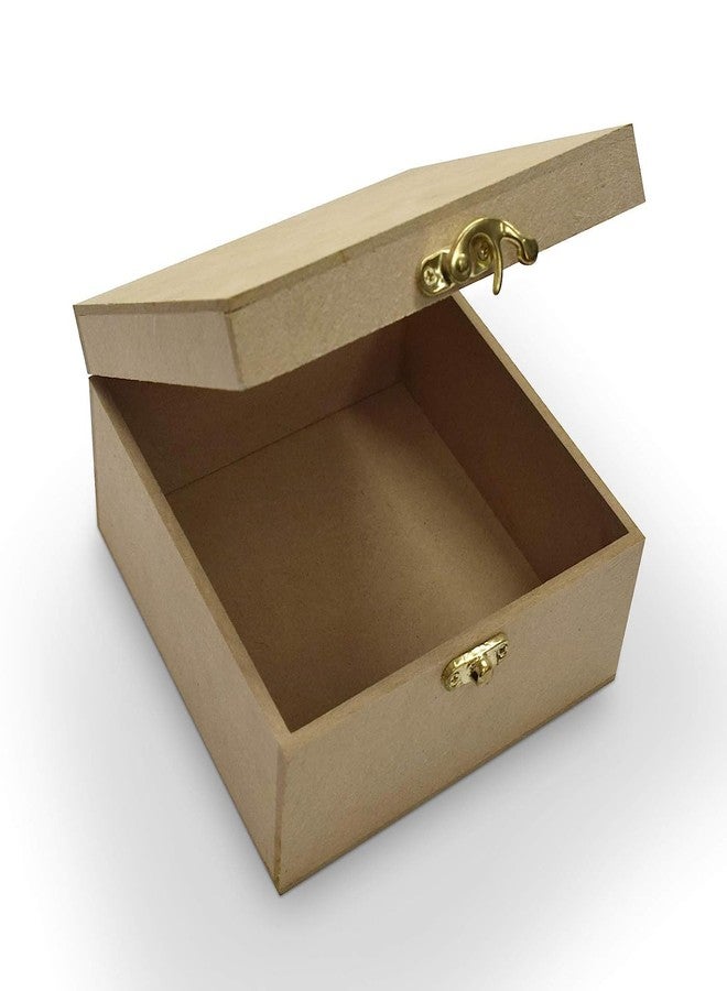 RED APPEL MDF Multi Utility/Multipurpose/Stationery/Jewellery Box for DIY Projects, Decoupage, Painting, Art and Craft, Home Decor (6 x 6 x 3 inch) - Image 3