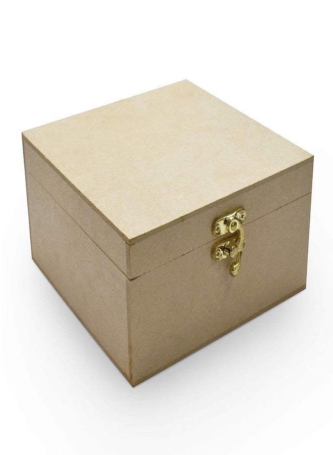 RED APPEL MDF Multi Utility/Multipurpose/Stationery/Jewellery Box for DIY Projects, Decoupage, Painting, Art and Craft, Home Decor (6 x 6 x 3 inch) - Image 1
