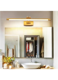 HUA QIANG WANG Bathroom LED Mirror Front Light Gold Vanity Light Fixture with Switch, 15W 60CM Cabinet Picture Wall Lights, 3-Color Indoor Lighting Wall Sconce Bedside Reading Lamp  - Image 4