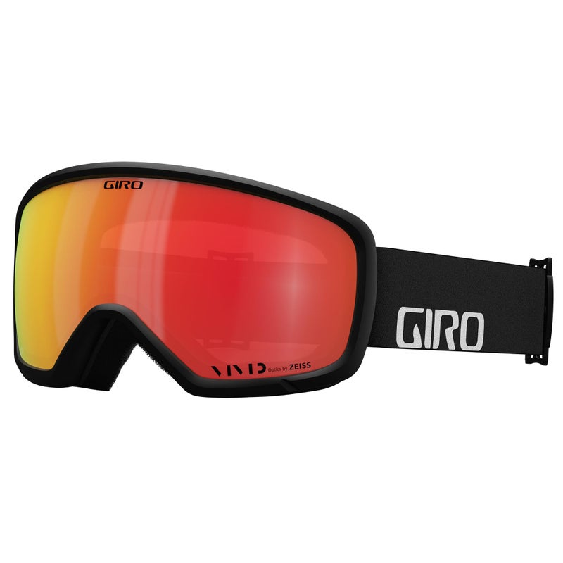 Giro Ringo Asian Fit Ski Goggles - Snowboard Goggles for Men, Women & Youth - Black Wordmark Strap with Vivid Ember Lens - Image 1