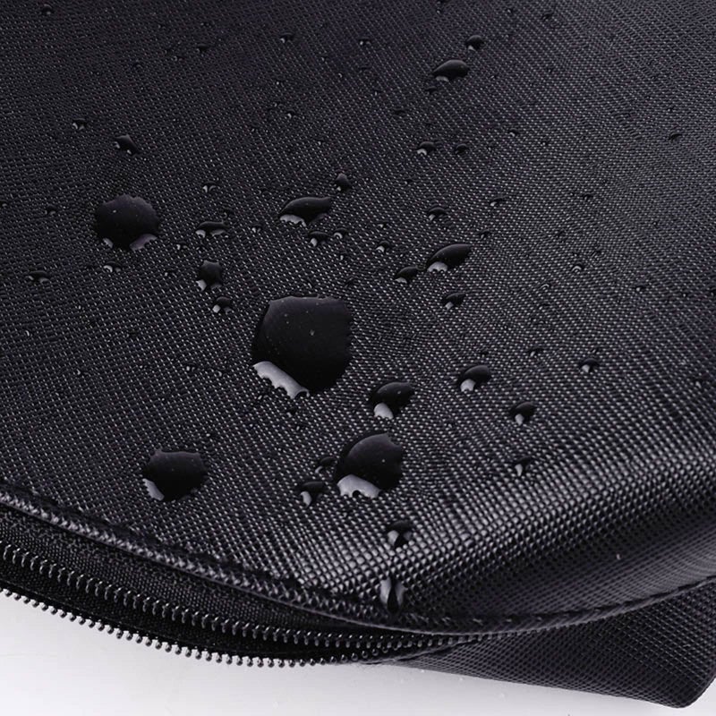 Black Travel Toiletry Bag Cosmetic Organizer Pouch With Brush Holder For Women - Image 3