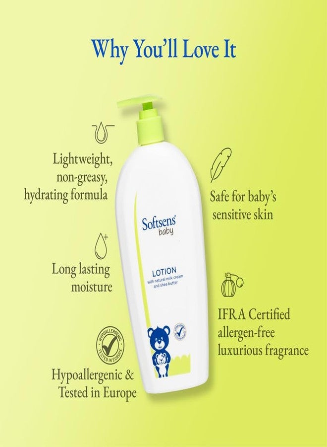 Softsens Baby Nourishing Lotion with Milk Cream & Shea Butter | No Harmful Chemicals, No Paraben and Phthalates,SLS Free For all skin types 400ml - Image 3
