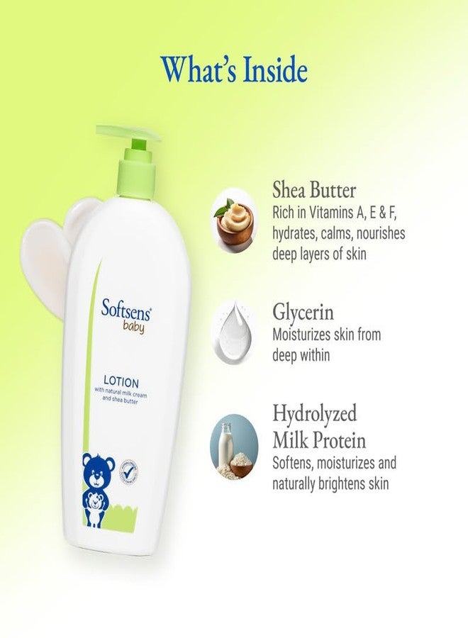 Softsens Baby Nourishing Lotion with Milk Cream & Shea Butter | No Harmful Chemicals, No Paraben and Phthalates,SLS Free For all skin types 400ml - Image 2