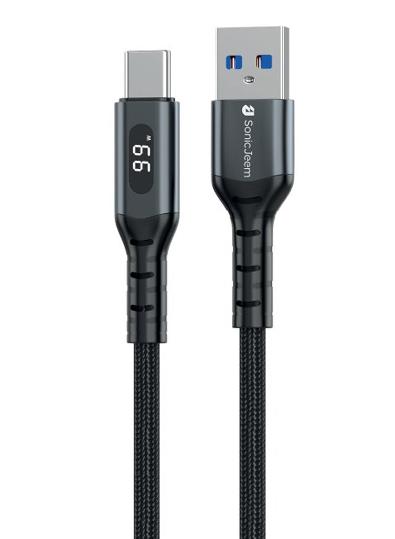 SONIC JEEM Zinc Alloy data cable Digital Display -Type - c- SJ105B  - Image 1