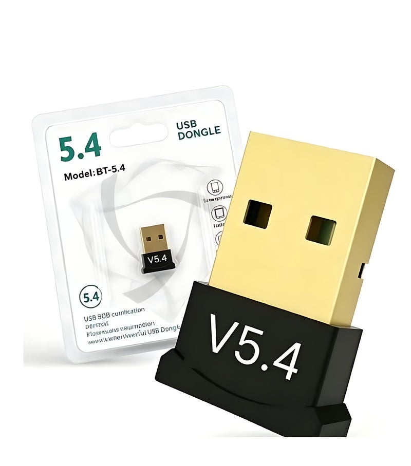 دي كيو فيث محول بلوتوث USB 5.4، عصا بلوتوث لجهاز الكمبيوتر المحمول، دونجل EDR USB بلوتوث متوافق مع ويندوز 11/10/8.1/7 (بلوتوث 5.4) - Image 1