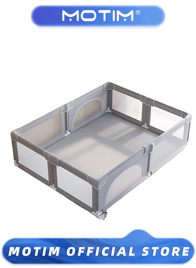 Motim Baby Playpen 150 * 180CM Extra Large Baby Playard with 2 Gate Indoor & Outdoor Infant Safety Activity Center  - Image 1