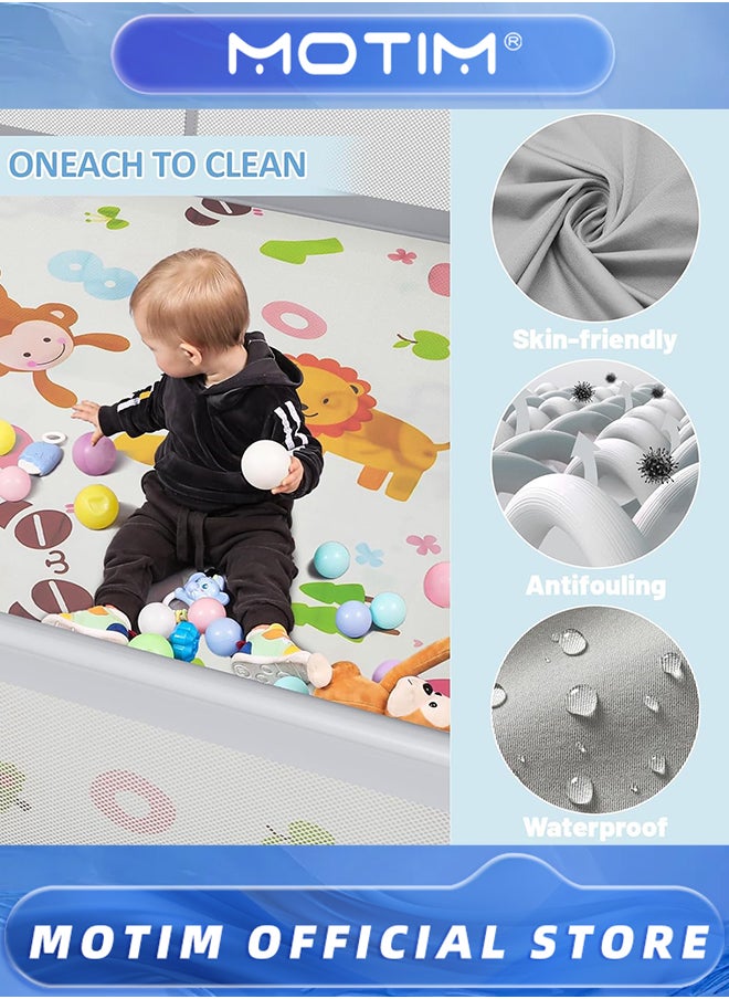 Motim Baby Playpen 150 * 180CM Extra Large Baby Playard with 2 Gate Indoor & Outdoor Infant Safety Activity Center  - Image 5