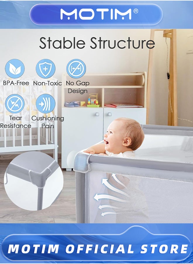 Motim Baby Playpen 150 * 180CM Extra Large Baby Playard with 2 Gate Indoor & Outdoor Infant Safety Activity Center  - Image 4