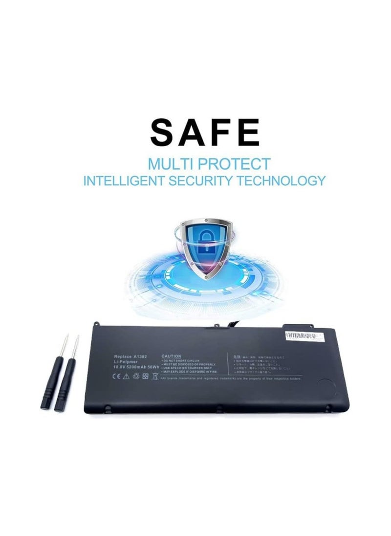 Generic Replacement Battery A1382 for 15-inch, Models A1286 (Early 2011, Late Mid 2012), 5200mAh, 10.8V  - Image 5