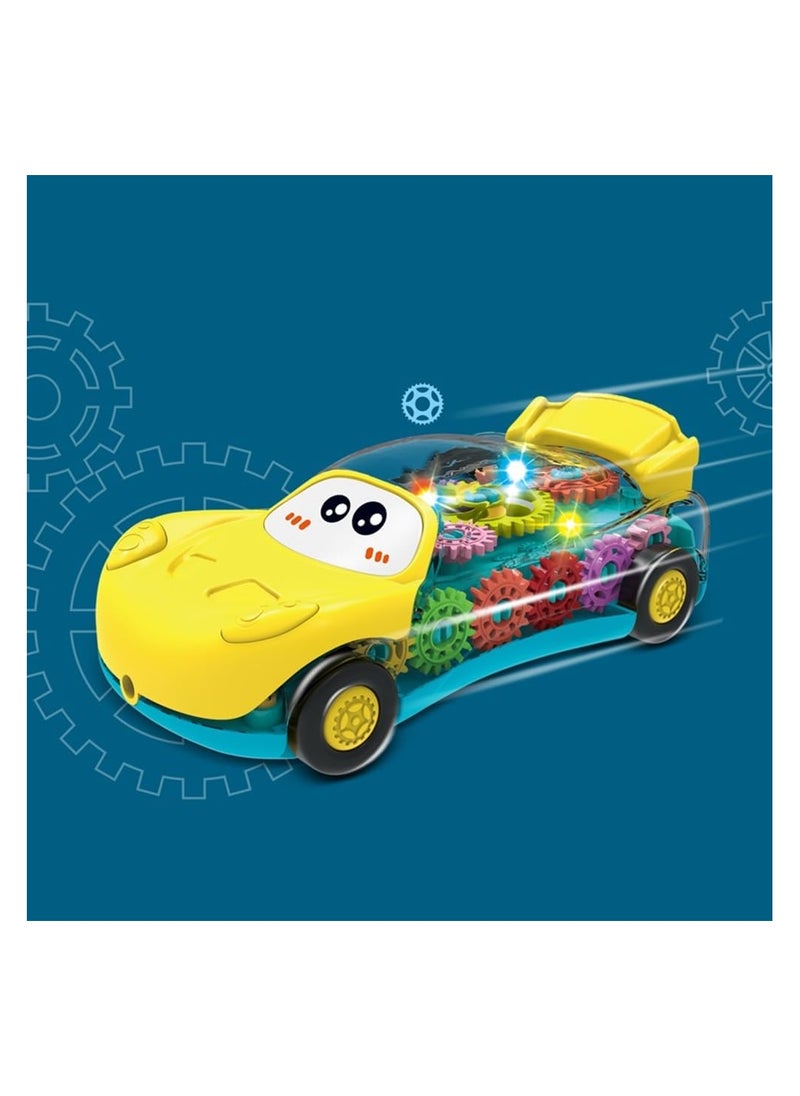 TOY GARDEN 2-in-1 Transparent Gear Car & Toy Phone - An educational car toy with visible gears, light, and music, doubling as a simulation phone for interactive learning. Ideal for kids ages 3+  - Image 3