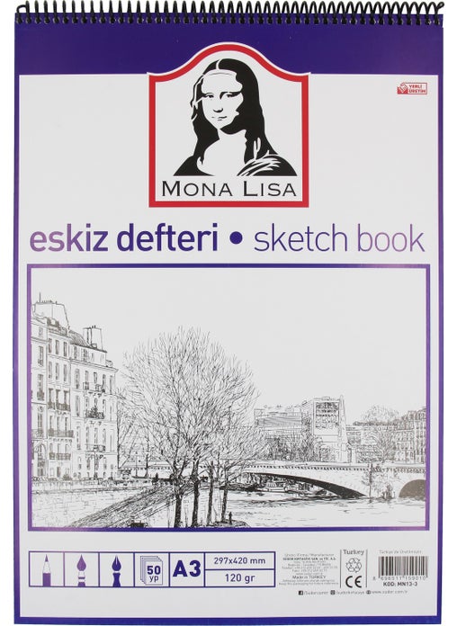 String Sketch Notebook A3 50 Sheets 120 gr