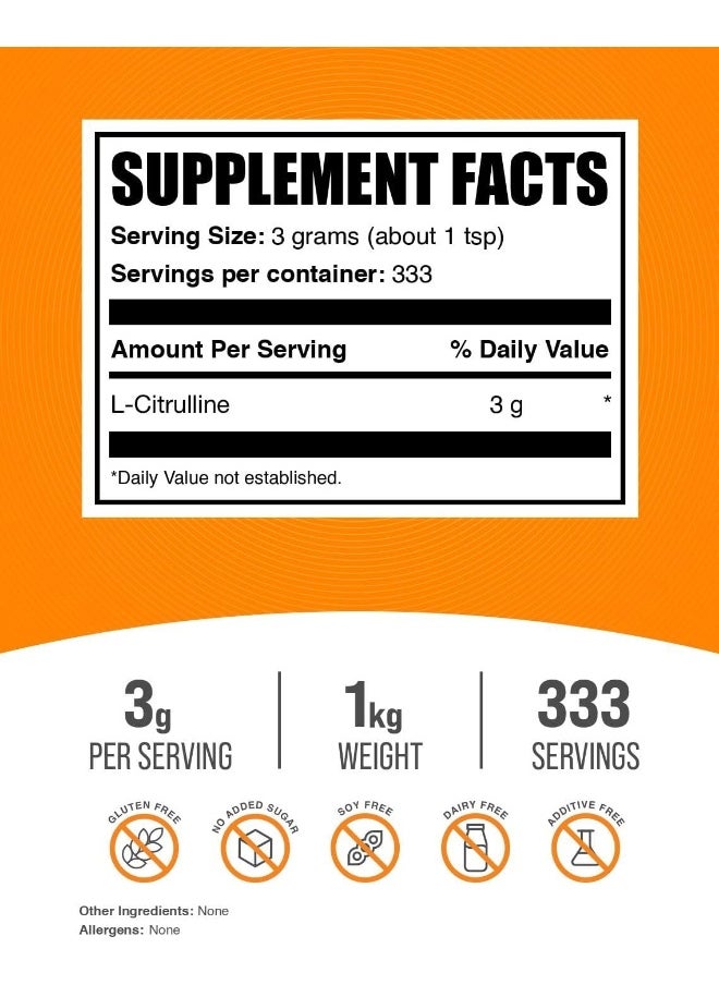 BulkSupplements L-Citrulline Powder By (1 Kilogramme)  - Image 2