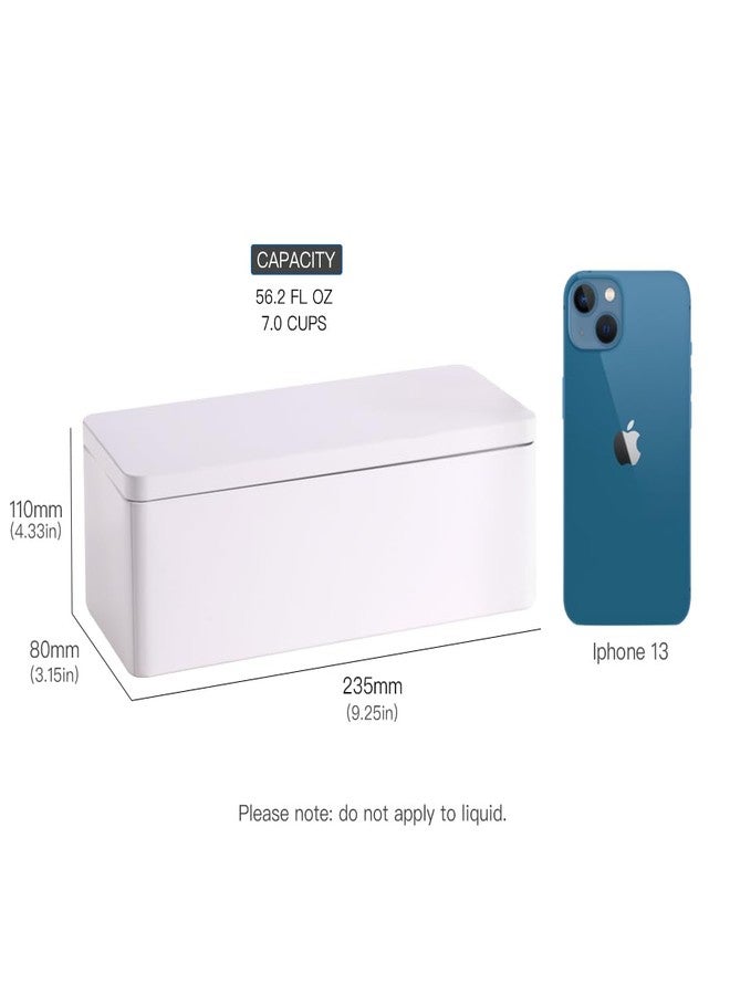 Tianhui Food Storage Containers Tin Box with Airtight Lids Kitchen Pantry Organization Metal Box, Chinese Red, S - Image 5