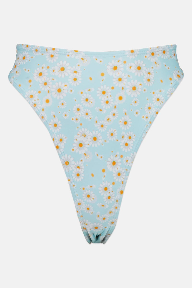 Missguided Women Floral Print Pull On Bikini Bottom, Multicolor - Image 1