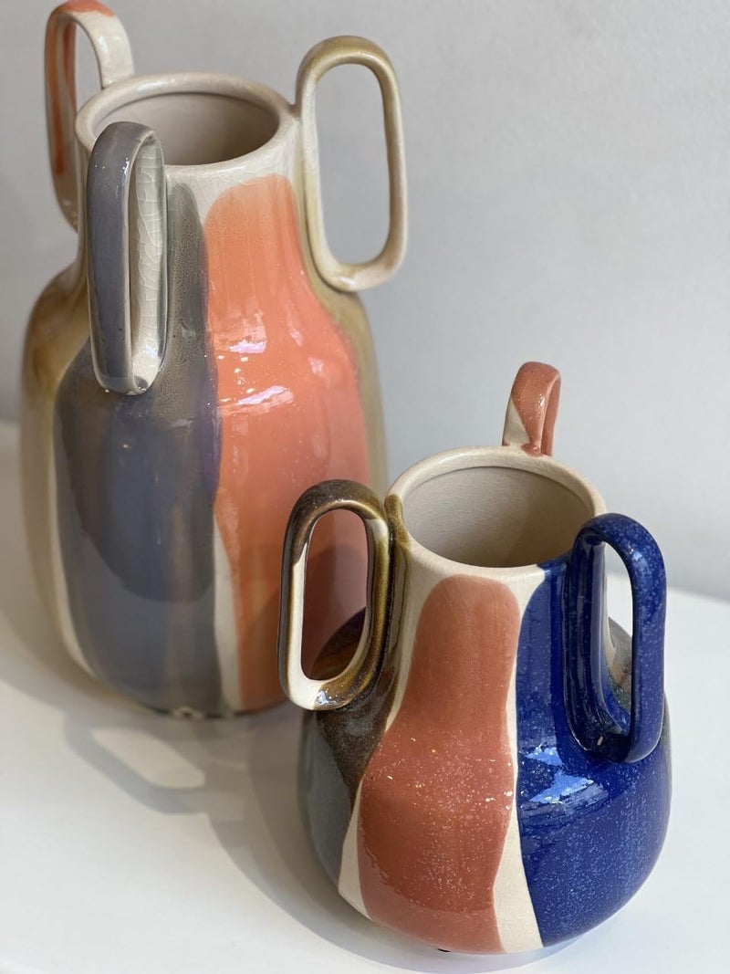 BS B&S Modern Ribbed Ceramic Flower Vase - Image 5