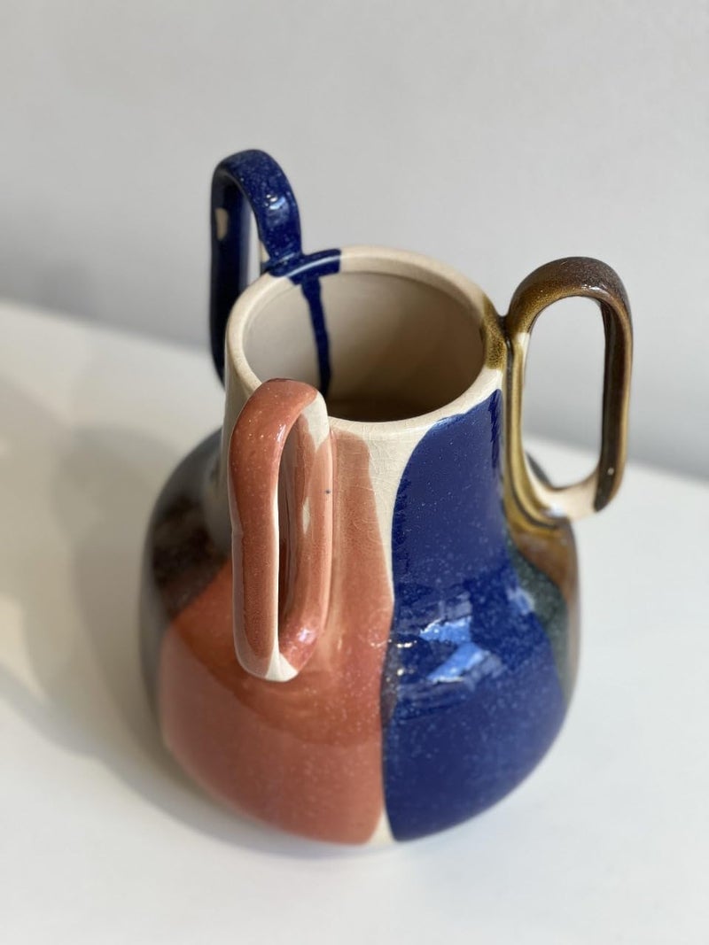 BS B&S Modern Ribbed Ceramic Flower Vase - Image 4