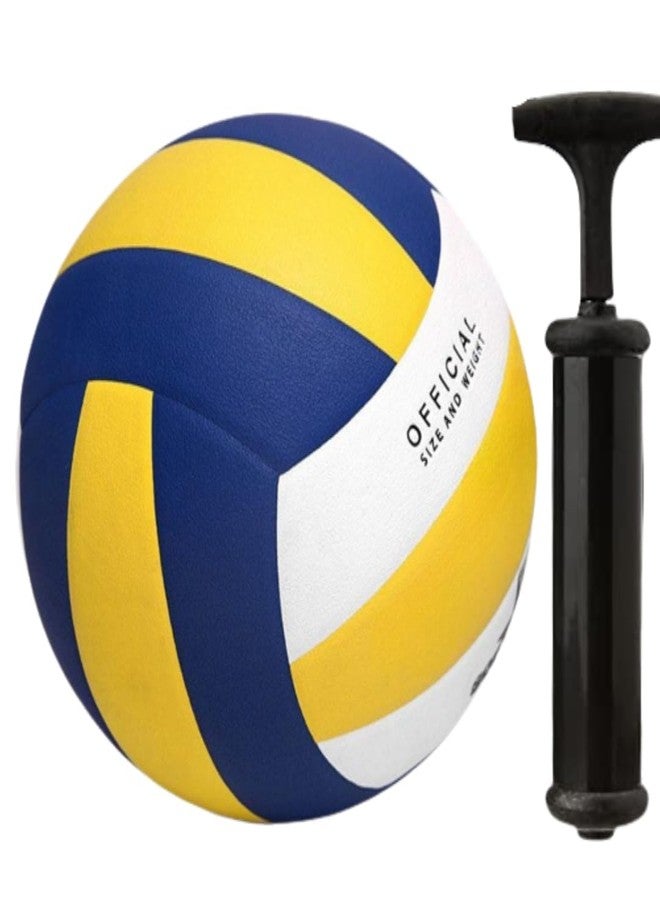 Classic Eagle Soft Rubber Volleyball with Air Pump Official Size and Weight Size-4 (Pack of 1) - Image 1