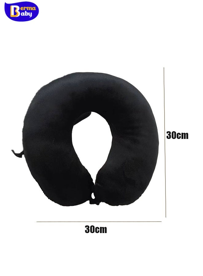 Berma Baby وسادة طائرة لدعم الرأس والرقبة، وسادة سفر، وسادة استراحة غداء المكتب، وسادة رقبة للسفر، وسادة على شكل حرف U للطائرة والسيارة، وسادة رقبة على شكل حرف U، مناسبة جدًا للسفر - Image 2