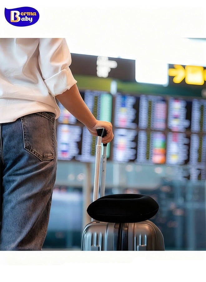 Berma Baby وسادة طائرة لدعم الرأس والرقبة، وسادة سفر، وسادة استراحة غداء المكتب، وسادة رقبة للسفر، وسادة على شكل حرف U للطائرة والسيارة، وسادة رقبة على شكل حرف U، مناسبة جدًا للسفر - Image 4