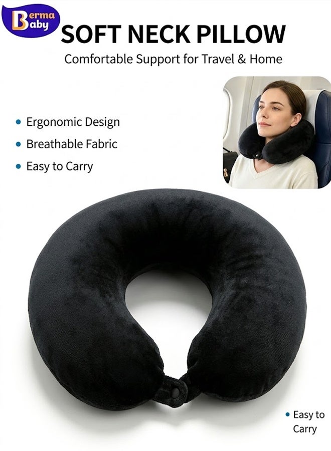Berma Baby Head And Neck Support Airplane Pillow,Travel Pillow, Office Lunch Break Pillow, Travel Neck Pillow, Airplane Car U-Shaped Pillow, U-Shaped Neck Pillow, Very Suitable For Travel - Image 1