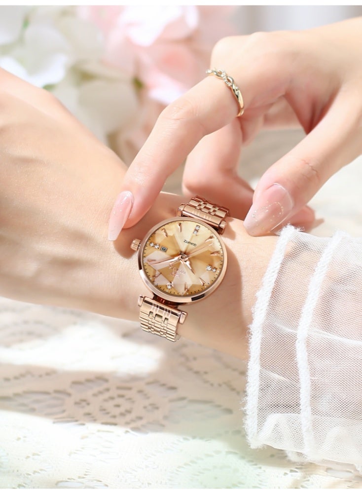 أوليفز ساعة OLEVS للسيدات بحركة كوارتز بسيطة مقاومة للماء وساعة يد نسائية مضيئة أنيقة وهدايا أنيقة - Image 3