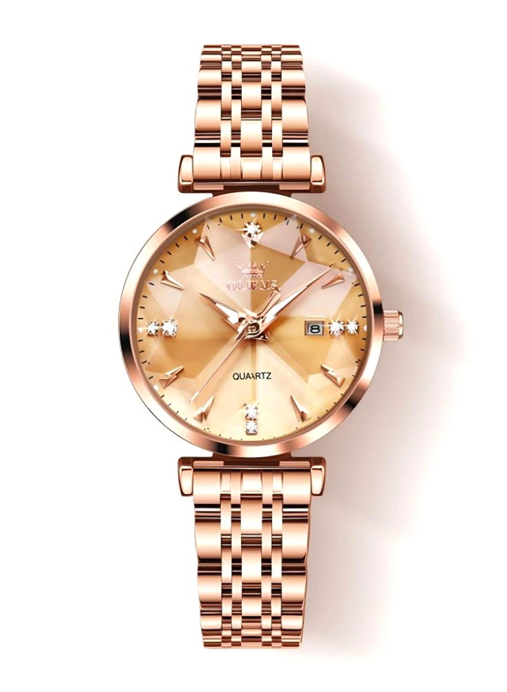 أوليفز ساعة OLEVS للسيدات بحركة كوارتز بسيطة مقاومة للماء وساعة يد نسائية مضيئة أنيقة وهدايا أنيقة - Image 1