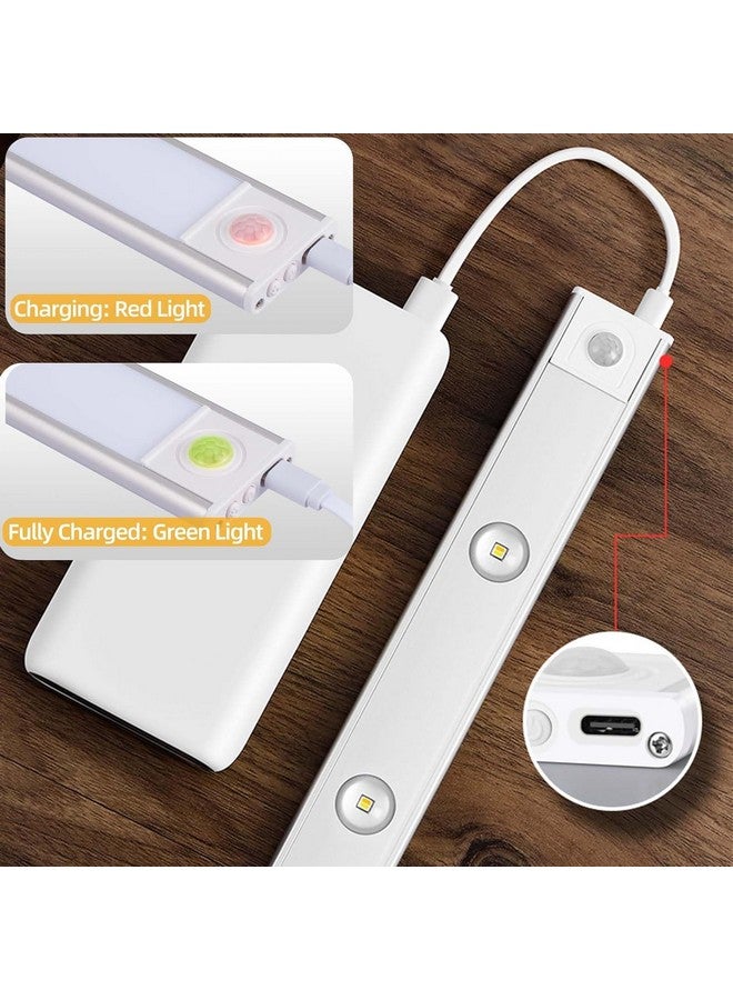 XERGY LED Under Cabinet Wireless Lights, Under Counter Closet Lights with Motion Sensor, USB Rechargeable for Indoor Kitchen Closet Stairway Aluminum Alloy Casing & Magnet 3 Color Temperature (20 CM) - Image 3