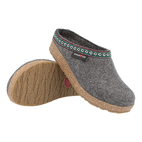 HAFLINGER Women's Gz Classic Grizzly Slippers, Grey, 8 - Image 2