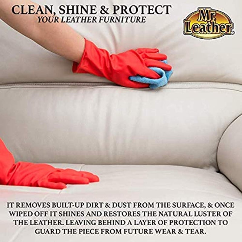 Mr. Leather Leather Cleaner & Conditioner for Automotive, Upholstery, Leather Luggage and Bags (Liquid Pack of 2) - Image 4