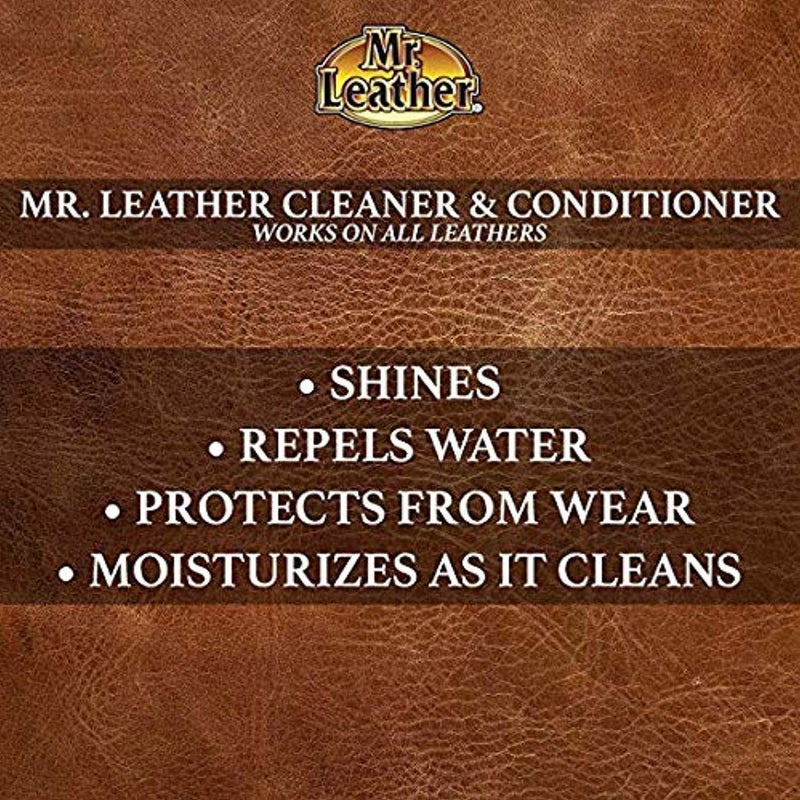 Mr. Leather Leather Cleaner & Conditioner for Automotive, Upholstery, Leather Luggage and Bags (Liquid Pack of 2) - Image 3