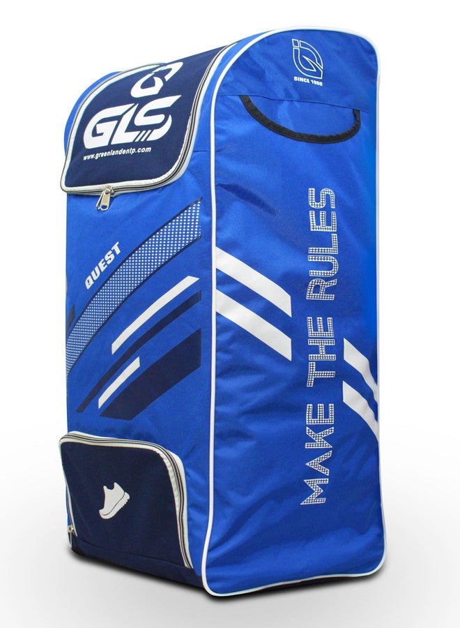 GLS Quest Pro Kit Bag with Two Bat Pocket Compartment and Shoe Pocket (Blue, Kit Bag) - Image 2