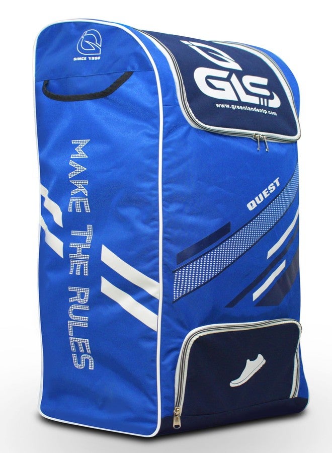 GLS Quest Pro Kit Bag with Two Bat Pocket Compartment and Shoe Pocket (Blue, Kit Bag) - Image 4
