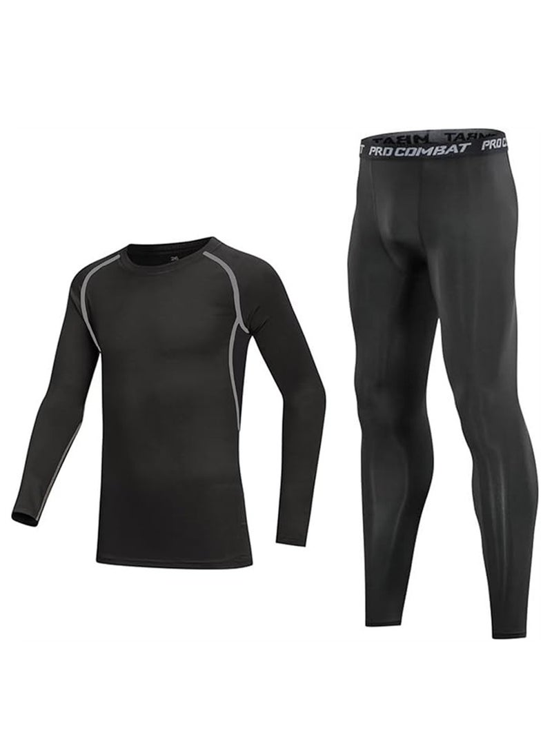 SUPREME Kids Base Layer Set Boys Football Skin Children Thermal Compression Underwear Gym Sport Athletic Baselayers Sets - Image 1