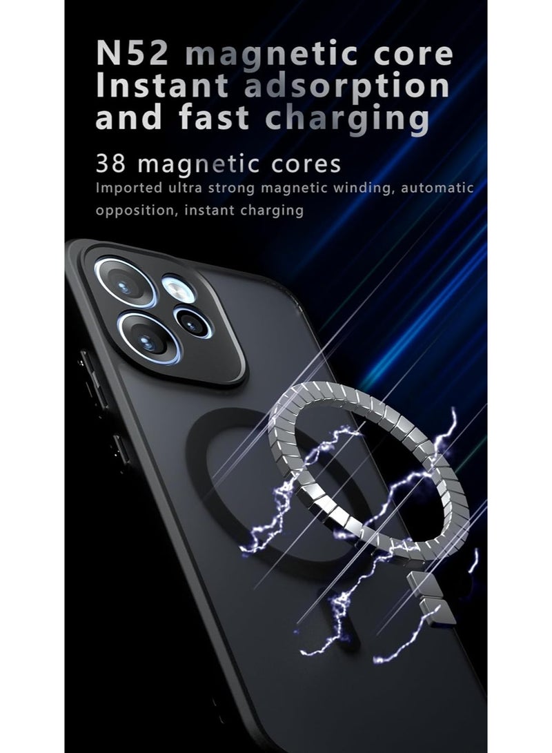 CHEROSIN Magnetic Phone Case for Oppo Reno15 F 5G Frosted Translucent Back Protective Slim Phone Cover - Image 3