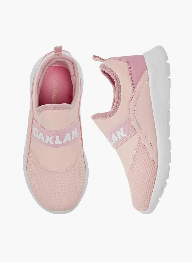 Oaklan by Shoexpress Girls by Shoexpress Logo Detail Slip-On Sports Shoes with Pull Tabs