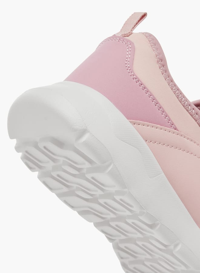 Oaklan by Shoexpress Girls by Shoexpress Logo Detail Slip-On Sports Shoes with Pull Tabs  - Image 5