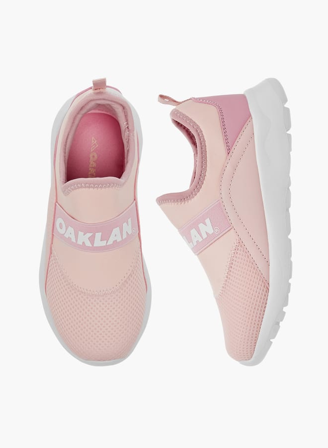 Oaklan by Shoexpress Girls by Shoexpress Logo Detail Slip-On Sports Shoes with Pull Tabs  - Image 1