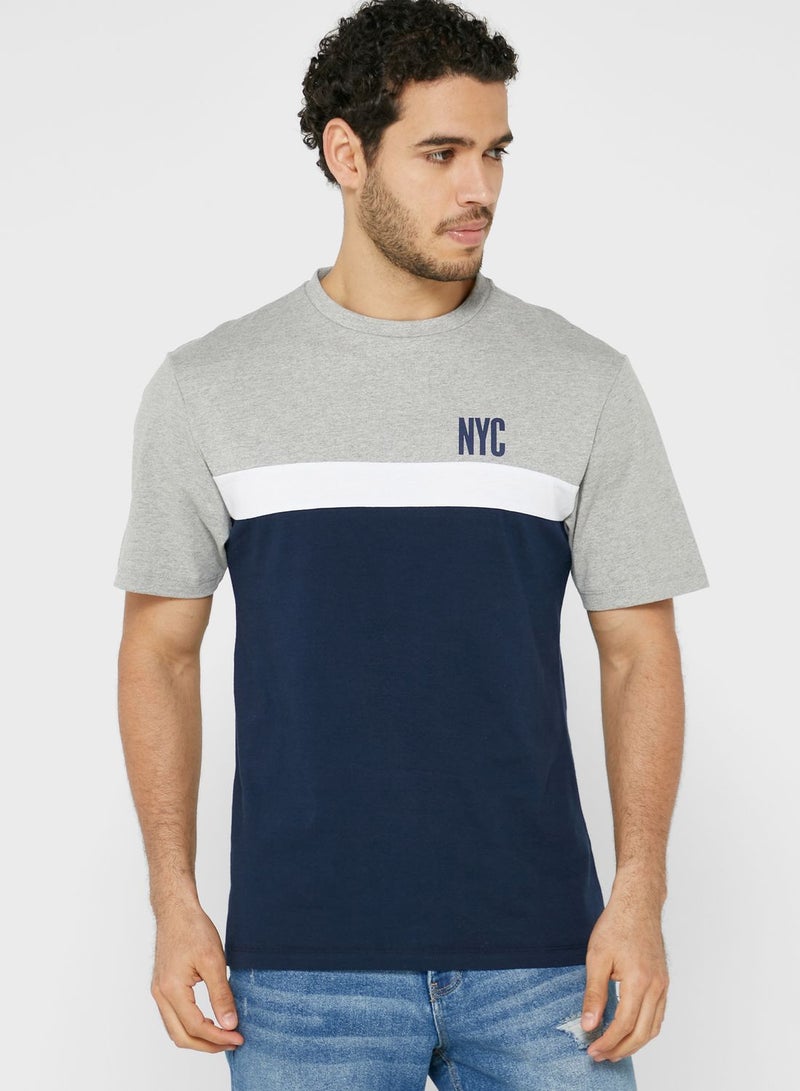Seventy Five Colorblock Crew Neck T-Shirt - Image 1