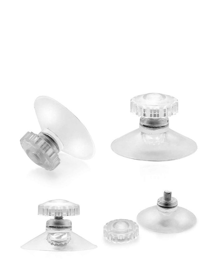 Clear Suction Cups without Hooks Plastic Sucker Pads without Hooks Plastic Suction Cups for Fairy Lights Strong Adhesive Force Hanging Decoration Suitable for Window Glass Bathroom Kitchen - Image 1