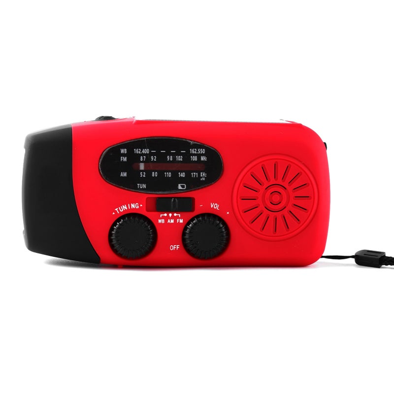 Emergency Hand Crank Radio with LED Flashlight for Emergency AM/FM NOAA Portable Weather Radio Dynamo Radio with 2000mAh Power Bank Phone Charger USB Charged & Solar Power for Camping Emergency - Image 2