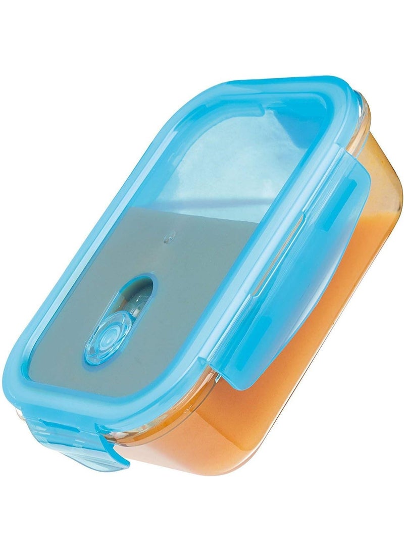 KitchenCraft Glass Storage Container With Vent, Rectangular, 600Ml, 17X13X9Cm, Labelled - Image 3