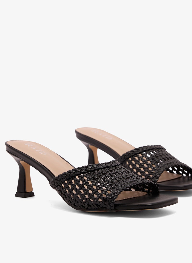 ريد صنادل بكعب مفتوحة من الأمام بالكروشيه - Image 4