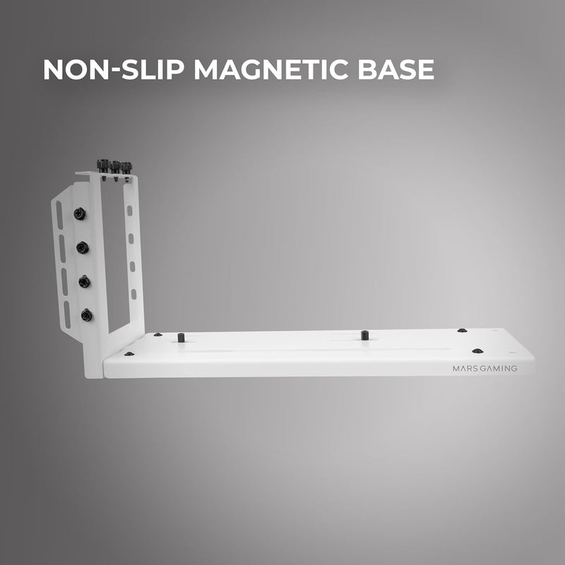 MCA-GCV, Universal Vertical GPU Stand, Non Slip Magnetic Base, Compatible with Models up to 3 Slots, Versatile GPU Installation 2x PCI Brackets, White - Image 4